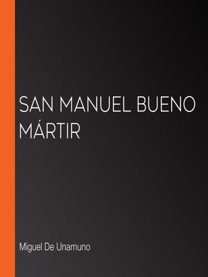 cover image of San Manuel Bueno mártir
